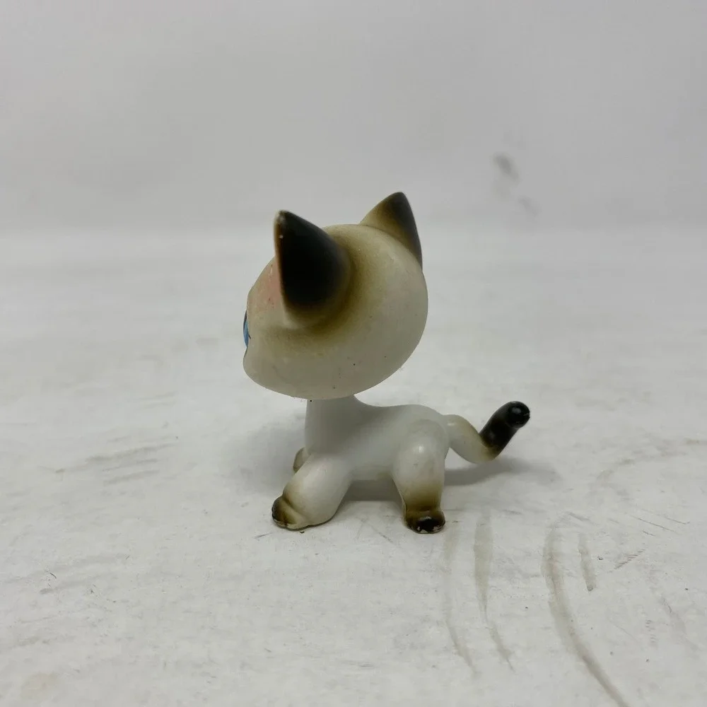 Hasbro‎ Littlest Pet Shop Siamese Cat 5 Vintage 2004 Pink Magnet Blue Eyes LPS